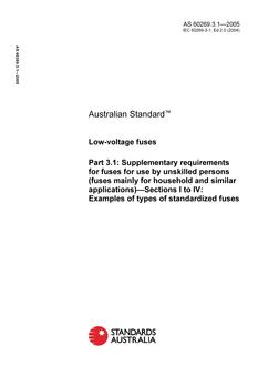 AS 60269.3.1 AS 60269.3.1