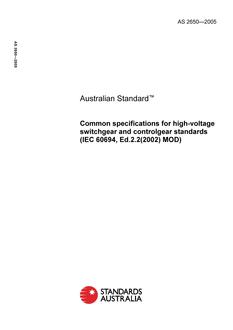 AS 2650-2005 AS 2650-2005