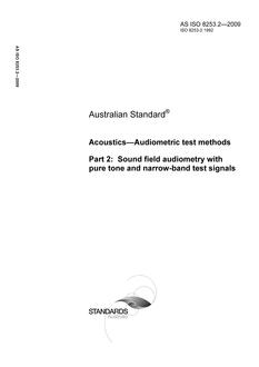 AS ISO 8253.2-2009 AS ISO 8253.2-2009