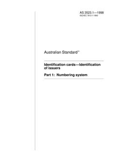 AS 3523.1-1998 AS 3523.1-1998
