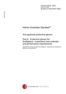 AS 2161.6(INT)-2001 AS 2161.6(INT)-2001