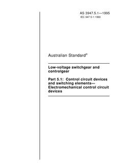 AS 3947.5.1-1995 AS 3947.5.1-1995