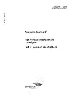 AS 62271.1-2012 AS 62271.1-2012