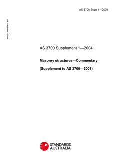 AS 3700 SUPP 1-2004 AS 3700 SUPP 1-2004