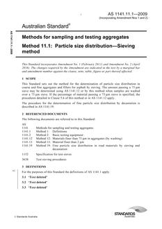 AS 1141.11.1-2009 AS 1141.11.1-2009