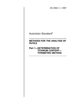 AS 2864.1-1987 AS 2864.1-1987