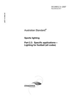 AS 2560.2.3-2007 AS 2560.2.3-2007