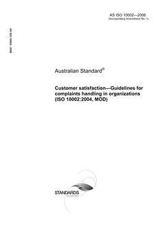 AS ISO 10002-2006