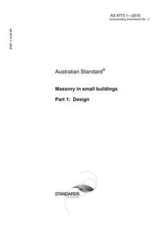 AS 4773.1-2010 AS 4773.1-2010