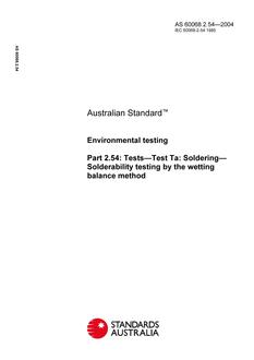 AS 60068.2.54 AS 60068.2.54