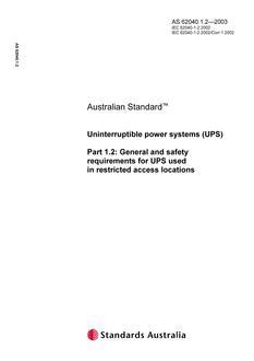 AS 62040.1.2-2003 AS 62040.1.2-2003