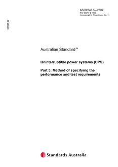 AS 62040.3-2002 AS 62040.3-2002