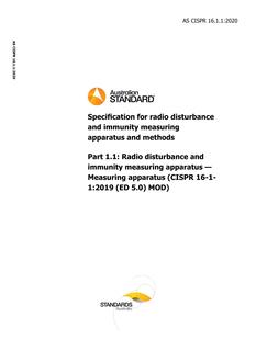 AS CISPR 16.1.1 AS CISPR 16.1.1
