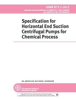 ASME B73.1-2012 ASME B73.1-2012
