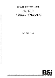 BS 3259 BS 3259