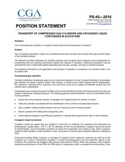 CGA PS-45 (R2021) CGA PS-45 (R2021)