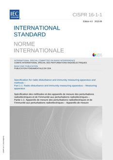 CISPR 16-1-1 Ed. 4.0 b:2015 CISPR 16-1-1 Ed. 4.0 b:2015