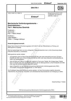 DIN 976-1 - DRAFT