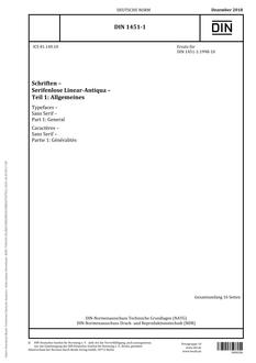 DIN 1451-1 DIN 1451-1