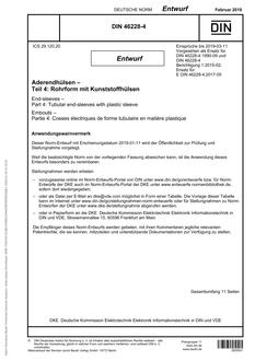 DIN 46228-4 – DRAFT DIN 46228-4 - DRAFT