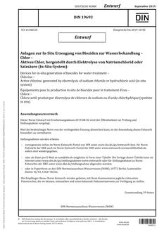 DIN 19693 – DRAFT DIN 19693 - DRAFT