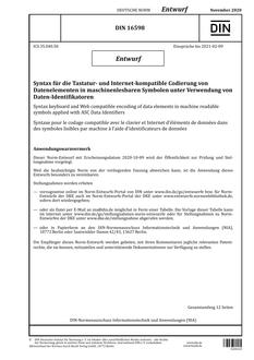 DIN 16598 – DRAFT DIN 16598 - DRAFT