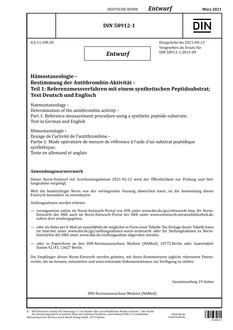 DIN 58912-1 – DRAFT DIN 58912-1 - DRAFT