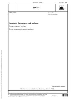 DIN 917 DIN 917