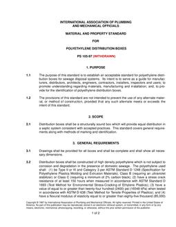 IAPMO PS 105 IAPMO PS 105