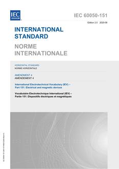 IEC 60050-151 Amd.4 Ed. 2.0 b:2020 IEC 60050-151 Amd.4 Ed. 2.0 b:2020