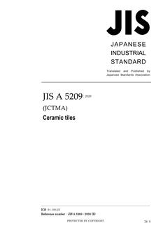 JIS A 5209 JIS A 5209