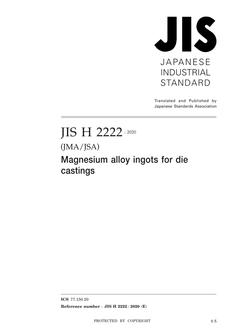 JIS H 2222 JIS H 2222