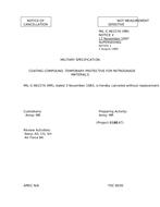 MIL MIL-C-46157A Notice 2 – Cancellation MIL MIL-C-46157A Notice 2 - Cancellation