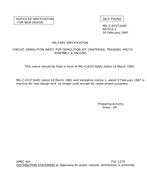 MIL MIL-C-63373 Notice 2 - Inactivation