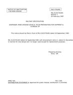 MIL MIL-D-63370 Notice 1 - Inactivation