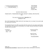 MIL MIL-P-26517A Notice 1 – Inactivation MIL MIL-P-26517A Notice 1 - Inactivation