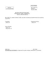 MIL MIL-S-46777/1 Notice 1 - Validation