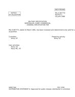 MIL MIL-S-46777C Notice 1 – Validation MIL MIL-S-46777C Notice 1 - Validation