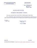MIL MIL-A-70833A Notice 1 - Inactivation