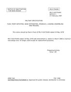 MIL MIL-F-63270 Notice 1 - Inactivation