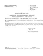 MIL MIL-L-81561/4 Notice 1 – Inactivation MIL MIL-L-81561/4 Notice 1 - Inactivation