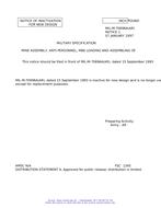 MIL MIL-M-70696A Notice 1 – Inactivation MIL MIL-M-70696A Notice 1 - Inactivation