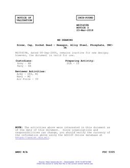 MIL MS35459B Notice 3 – Validation 3 MIL MS35459B Notice 3 - Validation 3