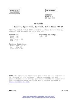 MIL MS51487 Notice 4 – Validation 3 MIL MS51487 Notice 4 - Validation 3