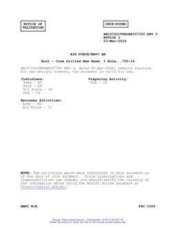 MIL AN107201THRUAN107300-3 Notice 3 - Validation 3