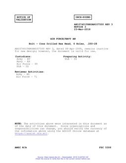 MIL AN107401THRUAN107500-3 Notice 3 – Validation 3 MIL AN107401THRUAN107500-3 Notice 3 - Validation 3