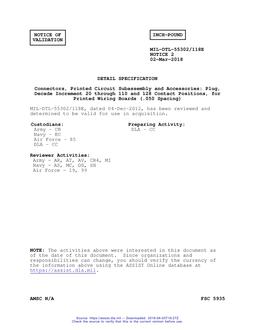 MIL MIL-DTL-55302/118E Notice 2 - Validation 2