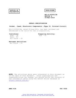 MIL MIL-S-83505/2B Notice 4 - Validation 4