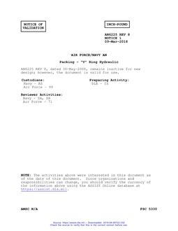 MIL AN6225-8 Notice 1 - Validation 1