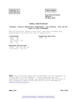 MIL MIL-DTL-83734/24 Notice 3 - Validation 3